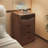 Stylish Walnut Makeup Vanity With Internal Storage Compartments And Cushioned Stool Modern Dressing Table Elegant Mirror Features-254258488