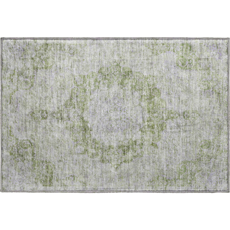 Premium Machine Washable Larock AMF1238 Global Rug, Rectangle 1'8" x 2'6"