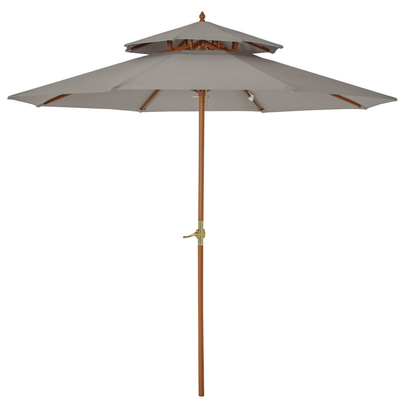 Breckynn 265cm Market Parasol, Grey