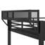 Lit superposé double au-dessus de double de 76,8 po avec tablettes et tiroirs de rangement, lits superposés en métal multifonctionnels avec ports USB et lumières DEL, lit inférieur qui peut être converti en canapé-1506588361