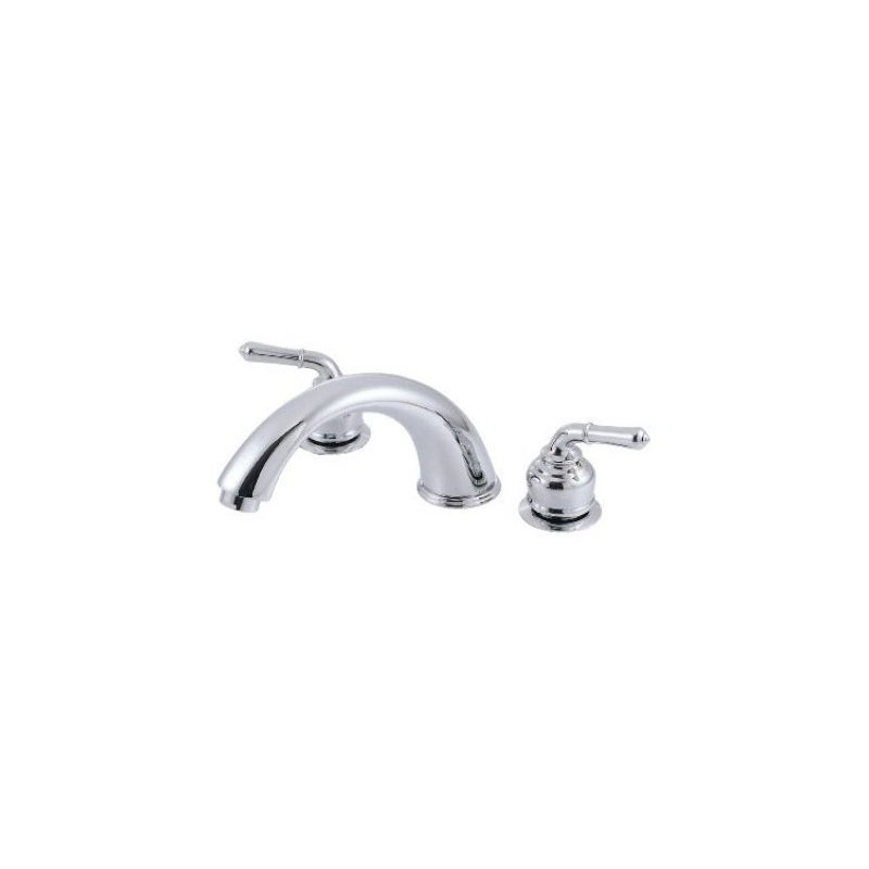 Magellan Double Handle Deck Mounted Roman Tub Faucet, Polished Chrome