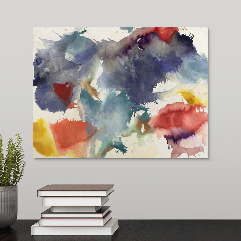 « overflow time », peinture sur toile, Toile tendue, H 12 po x l 16 po x P 1,25 po