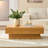 43.3" Burl Wood MDF Coffee Table
