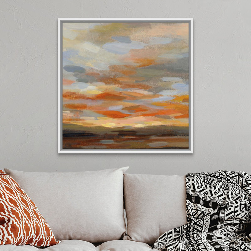 High Desert Sky II - reproduction d'art, H 38 po x l 38 po, Reproduction avec cadre flottant, Blanc