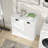 Two-Compartment Tilt-Out Laundry Sorter Cabinet-White