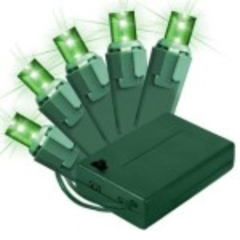 Guirlandes de lumières à piles, Vert