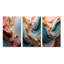 Exquise Wave Symphony liquide or rose bleu - formes abstraites, ensemble d'art de 3 pièces-789400604-789400601