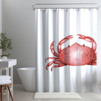 Shower Curtain AN478 – Polyester Shower Curtain, Dye Sublimation Print, 71" W × 74" L