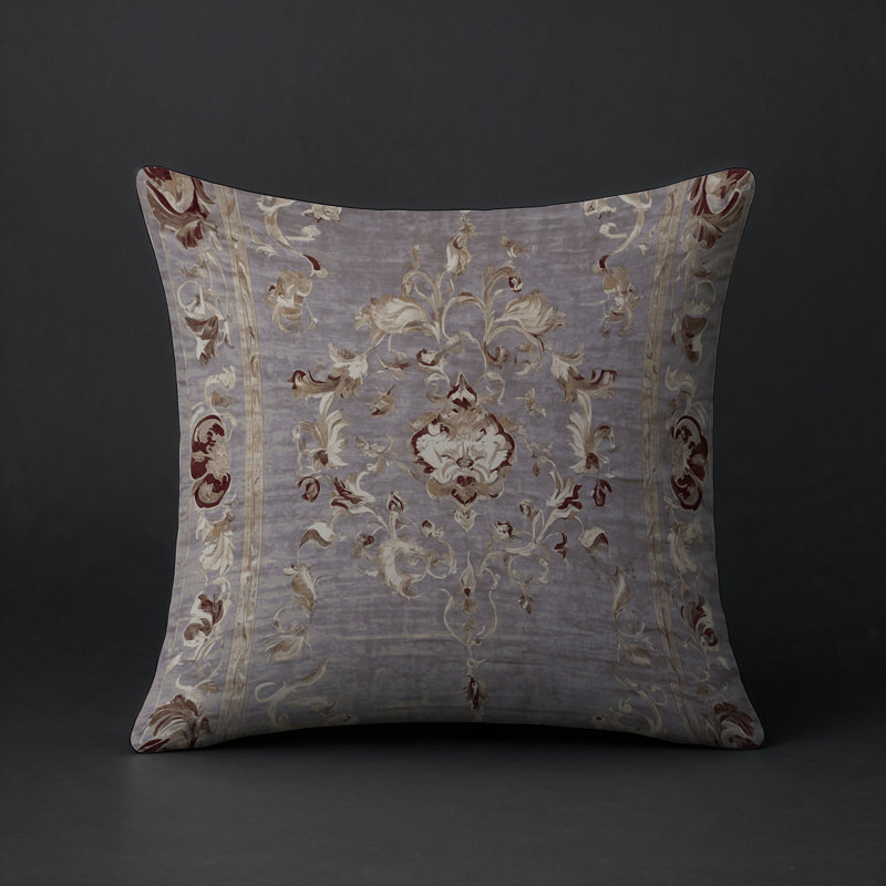 Coussin décoratif intérieur et extérieur Modern, Carré 18 po, Gris oriental gris 7