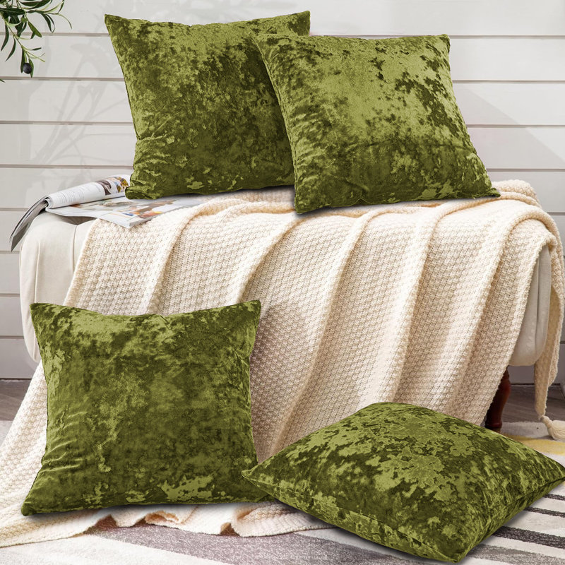 Housses de coussin en velours écrasé, Avocat