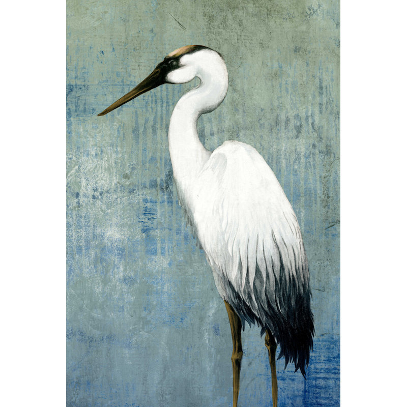 Majestic Heron - reproduction sur toile tendue, H 18 po x l 12 po