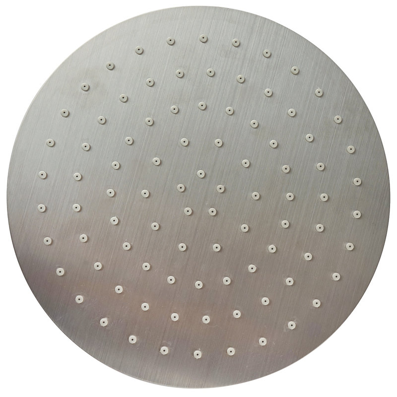 Tête de douche rain, H 0,08 po x l 12 po x P 12 po, Brush Nickel