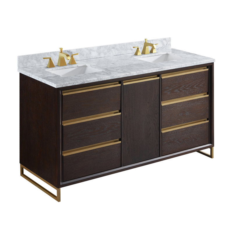 Ensemble de meuble-lavabo double 60 po Delmos