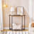 Small Entryway Table 2 Tier Half Moon Table With Metal Frame