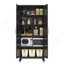 Armoire de rangement 71 po à 2 portes galbées, armoire de rangement en métal avec portes et tablettes réglables, pour chambre à coucher, salon, cuisine-611824311