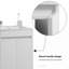 Trépied blanc 20 po avec lavabo en céramique
