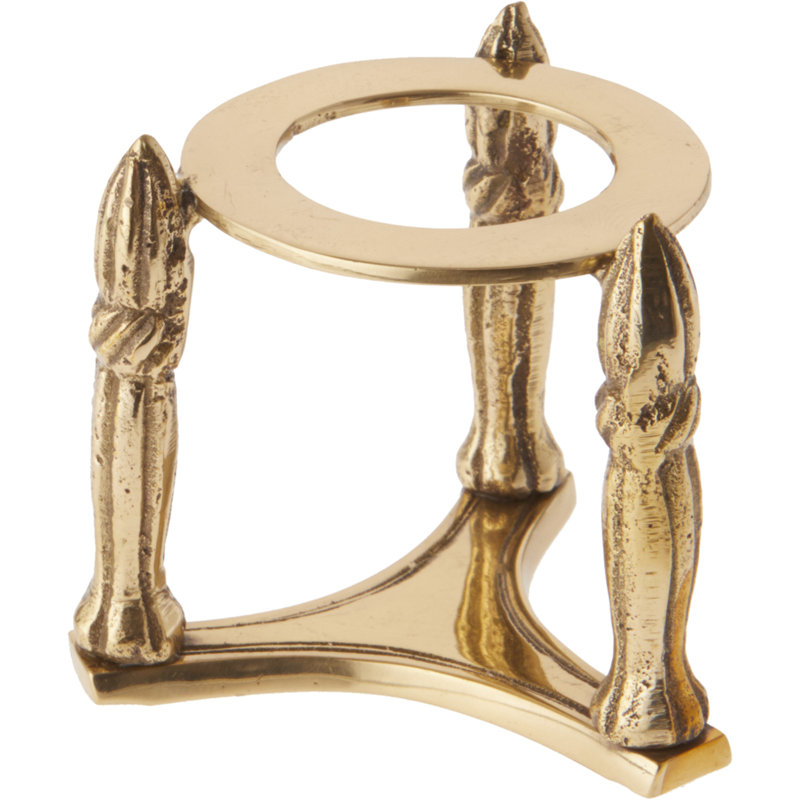 Support à œufs en laiton Bungalow, pied de pilier, diamètre 1,25 po