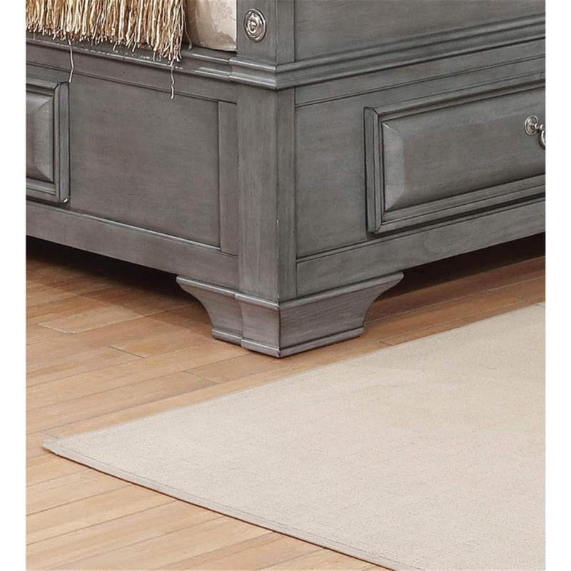 Aimara Sleigh Storage Bed, California King, Gray