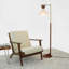 Lampe contemporaine sur pied brune Zensa 110V