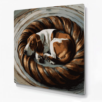 Dogs Basset Hound Black Metal Wall Art