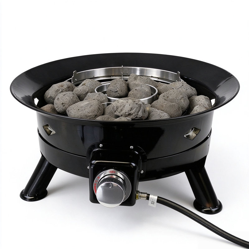 Round Natural Gas Outdoor Fireplace