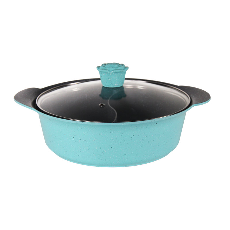 Symple Stuff Nani 3.2L Non-Stick Aluminum Hot Pot, Teal