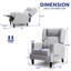 Fauteuil inclinable rembourré 28,75 po Miroir