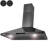 AKDY 36" Stainless Steel 343 CFM Convertible Wall Range Hood with Mesh Filter