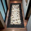 Tapis en cuir de vache à bordure noire, tapis en cuir patchwork à motif de losanges, tapis en cuir de vache naturel, tapis de vache rectangulaire fait à la main_10 x 14 pi-548172049