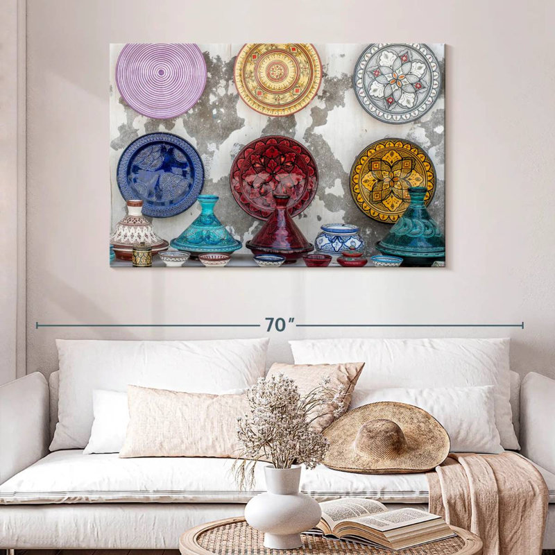 Assiettes marocaines décoratives Senne, H 32 po x l 48 po