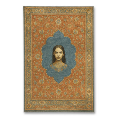MOSSO Green Vintage Washable Woven Backing Area Rug