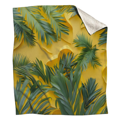 Couvertures de feuilles de palmier vertes