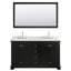 Ensemble de meuble-lavabo double 60 "avec miroir Deborah-40066081-80209531