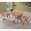 Fauteuil beige et naturel (ensemble de 2)