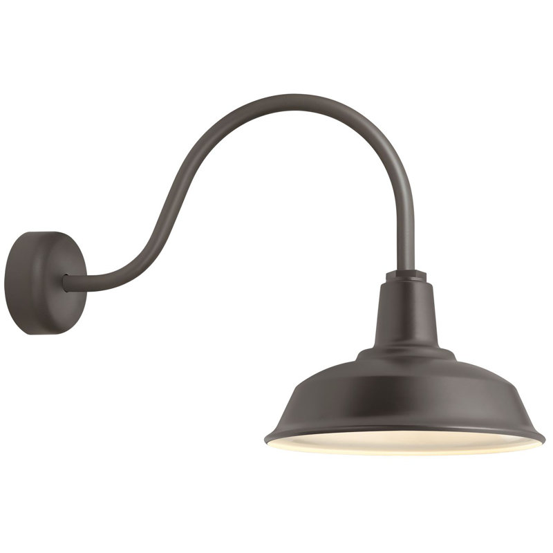 Luminaire de grange 1 lumière Chisholm, Bronze texturé, H 21,25 po x l 16 po x P 22,5 po