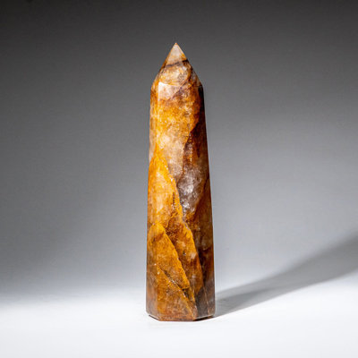 Genuine Polished Lemon Quartz Point (1.6 Lbs)