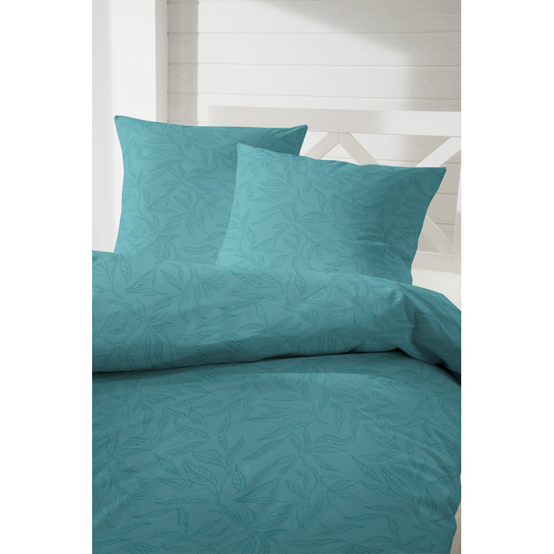 Denelle Cotton 84 TC Duvet Cover Set, 155 x 220 cm - 1 Pillowcase (80 x 80 cm), Teal