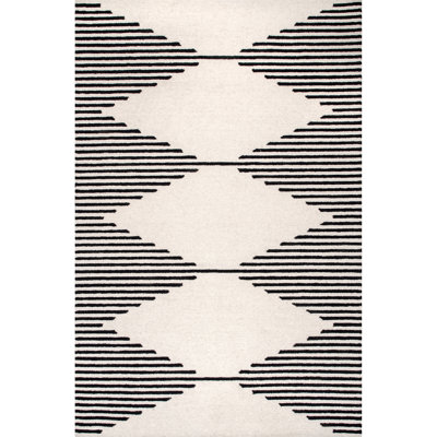 Tapis ivoire / noir Kaden