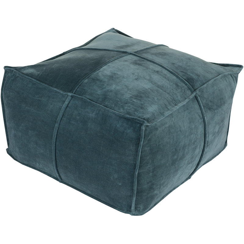 Orla Upholstered Pouf, Teal