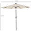 Outsunny Garden Parasol Outdoor Tilt Sun Umbrella LED Light Hand Crank-59257144-59257142