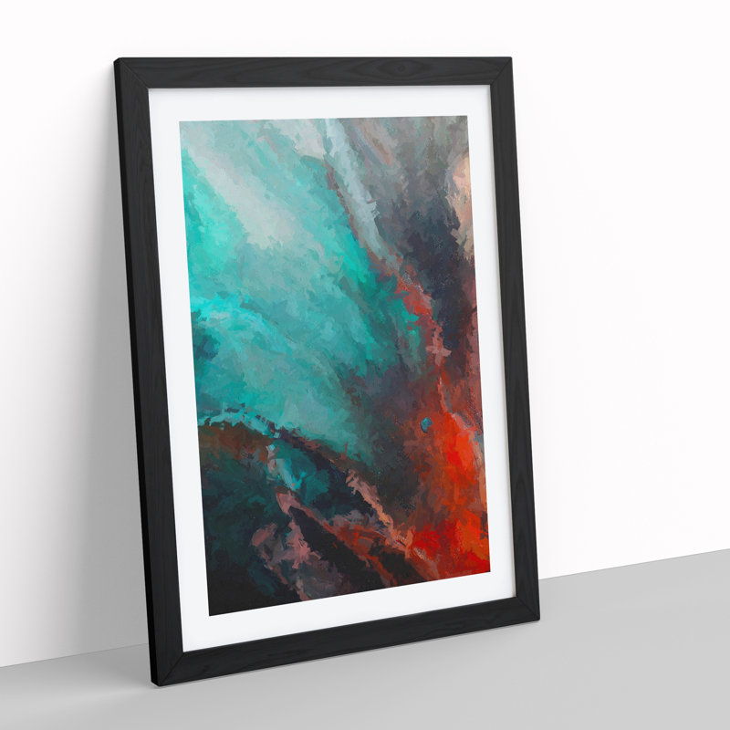 Lifted Higher Abstract - Framed Print, Black, 64cm H x 46cm W x 2cm D