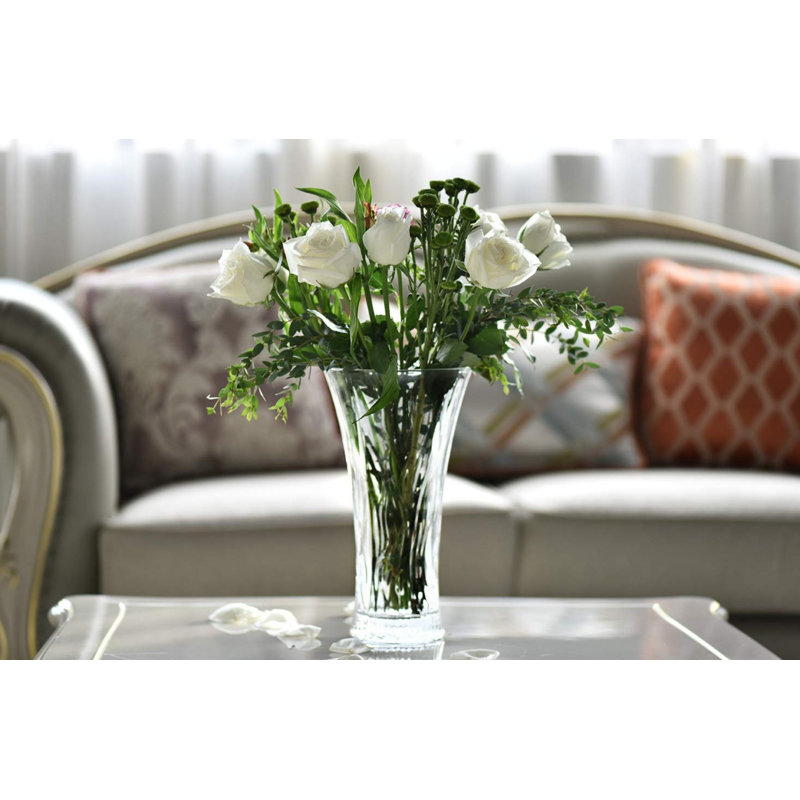 Vases en verre transparent de 12 po de hauteur pour fleurs