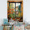 «Brown Farmhouse Window Blooms In Summer I», art mural fenêtres de ferme