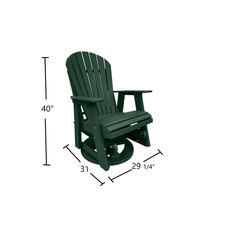 Chaise de patio pivotante Agamenn, Vert