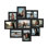 Pourteau 9 Opening Collage Picture Frame Set, Black PVC Wall Gallery Decor