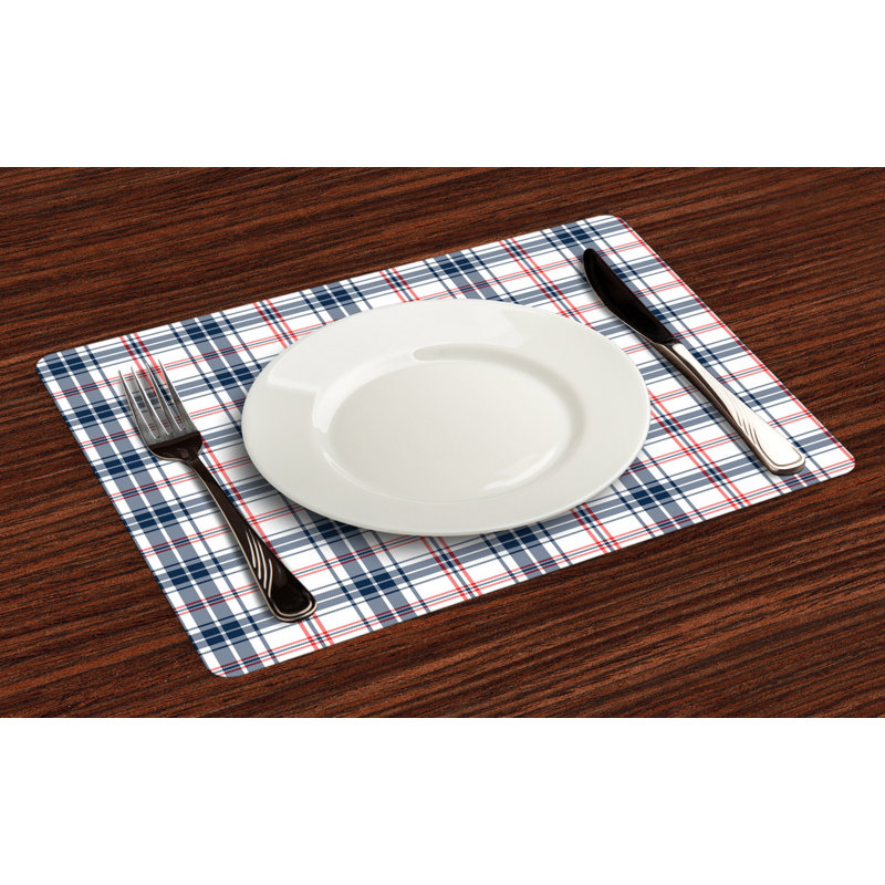 Polyester Plaid Rectangle Placemat