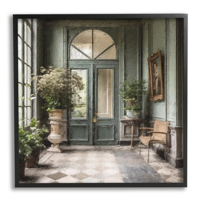 «Green French Architecture» encadré sur bois par Riley B, reproduction
