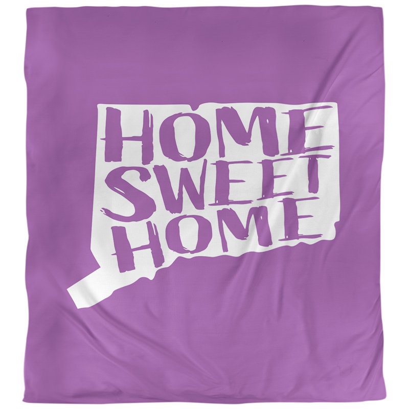 Housse de couette connecticut doux, Housse de couette pour grand lit, Violet, Microfibre