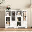 Armoire blanche avec tablettes réglables et tiroir - Pièce de rangement fonctionnelle 2 - Solution pratique