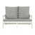 Coussin gris / Cadre blanc